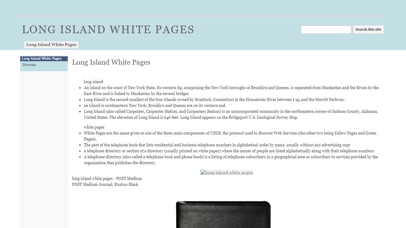 LONG ISLAND WHITE PAGES - Google