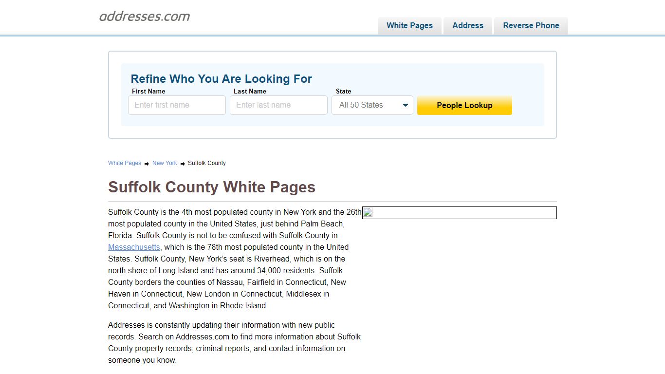 White Pages | Addresses